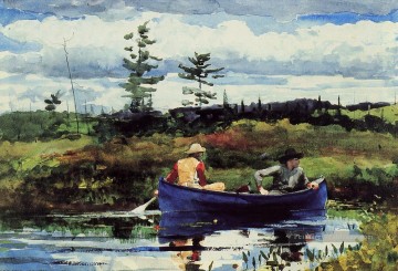  peint - Le bateau bleu réalisme marine peintre Winslow Homer